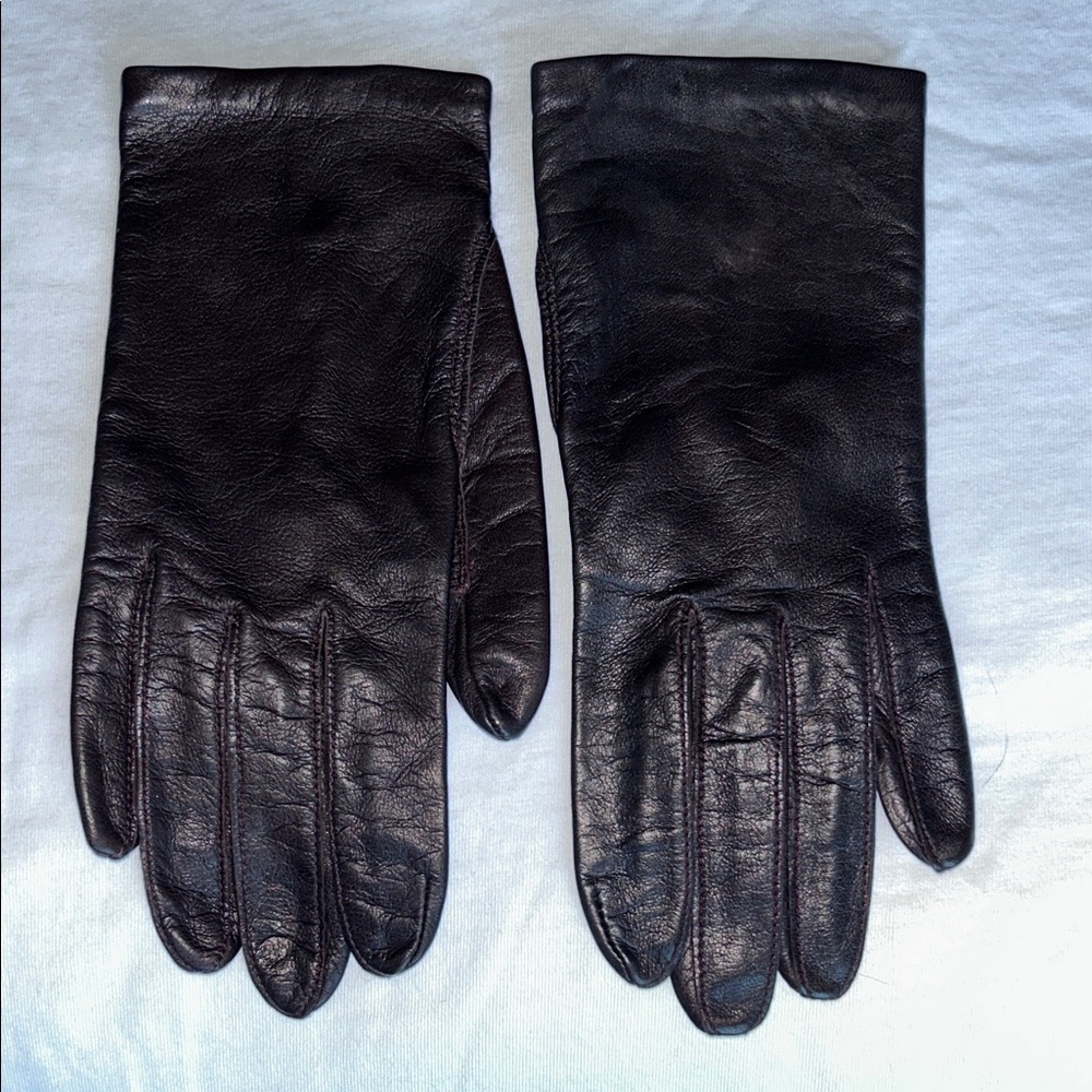 VTG Fownes Brothers Black Leather Gloves